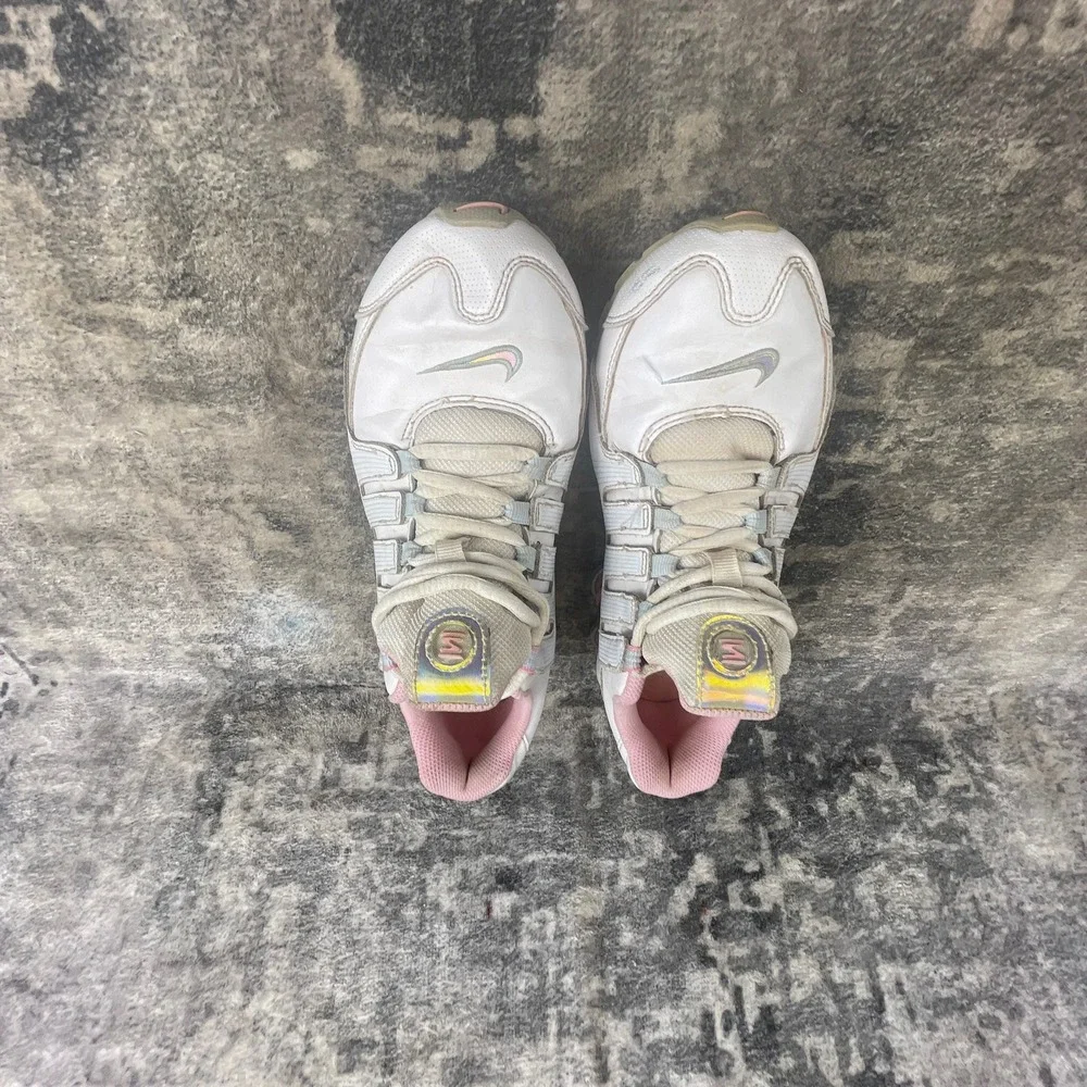 Nike Shox NZ Sneakers Womens Youth 4 Pink White and Blue Athletic Shoes